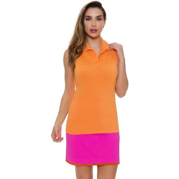 Women's Brilliants Contrast Tape Trim Golf Sleeveless Shirt, Small - Picture 4 of 5